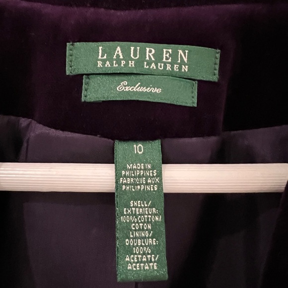 Ralph Lauren Purple Velvet Blazer - Picture 3 of 6